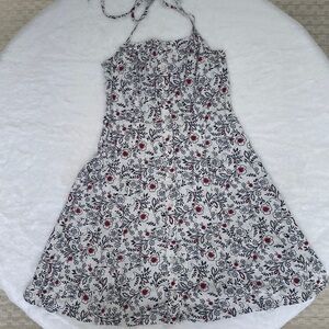 Loft Beach floral white swing mini dress